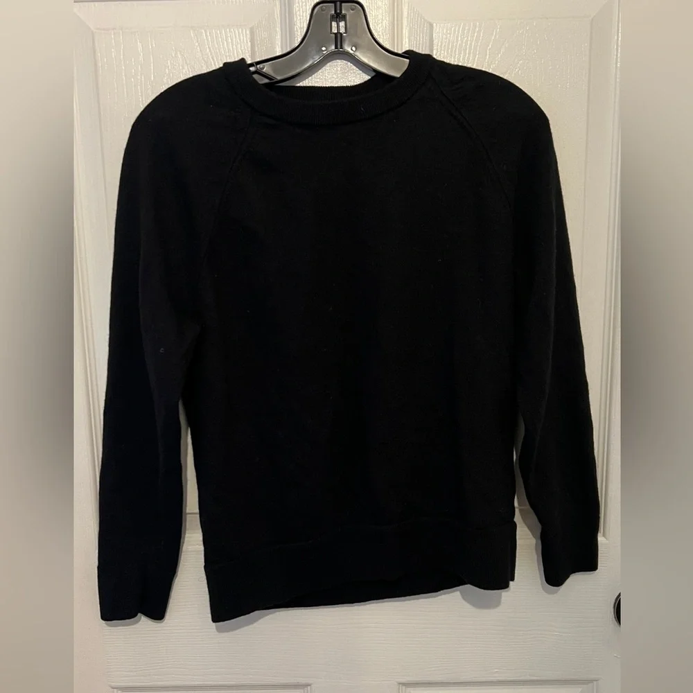 BANANA REPUBLIC Men's Black Cento Italian Merino Wool Crewneck Sweater Size L